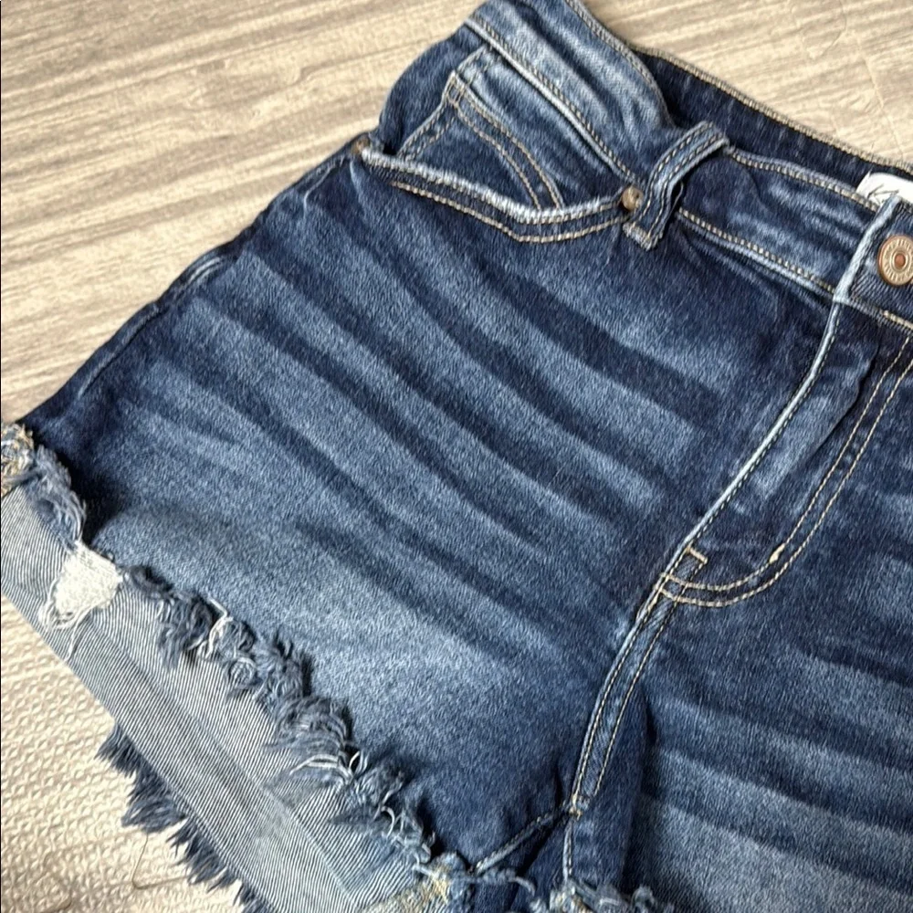 KanCan Blue Jean Shorts with Distressed Hem Size 27